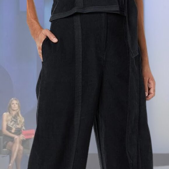 NWT - MAKING THE CUT - Deconstructed Wide Leg Pants - Black - Various Sizes - Picture 5 of 7